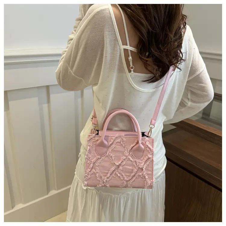 Blue Rhombus Embroidered Shoulder Bag 2024 — feature 24