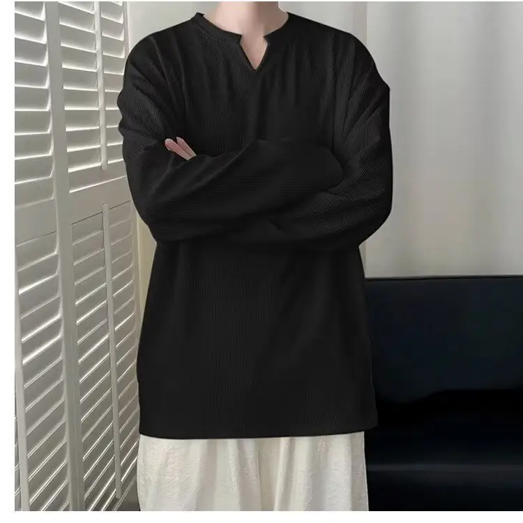 White V-Neck Long Sleeve T-Shirt for Boys 2024 — feature 11