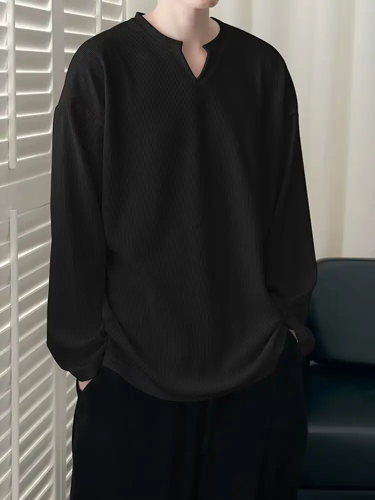 White V-Neck Long Sleeve T-Shirt for Boys 2024 — feature 7