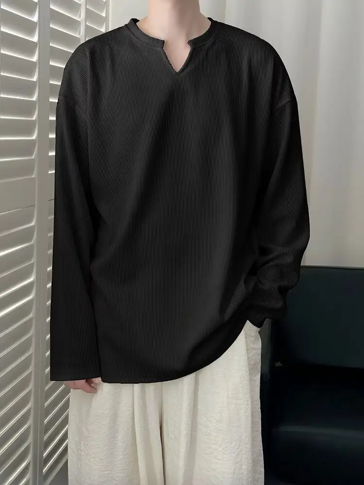 White V-Neck Long Sleeve T-Shirt for Boys 2024 — feature 8
