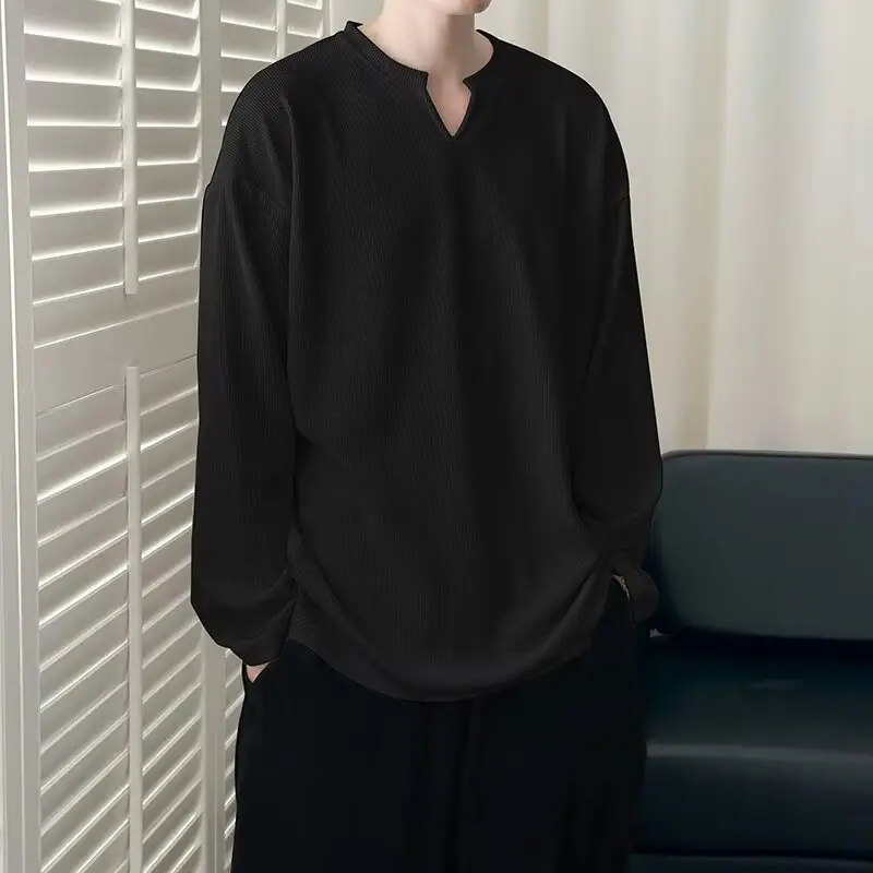 White V-Neck Long Sleeve T-Shirt for Boys 2024 — feature 9