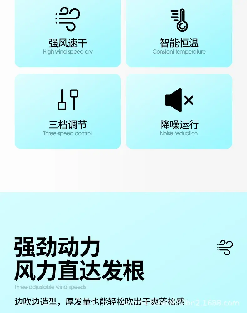 Portable Hair Dryer with Constant Temp & Smart Control — feature 4