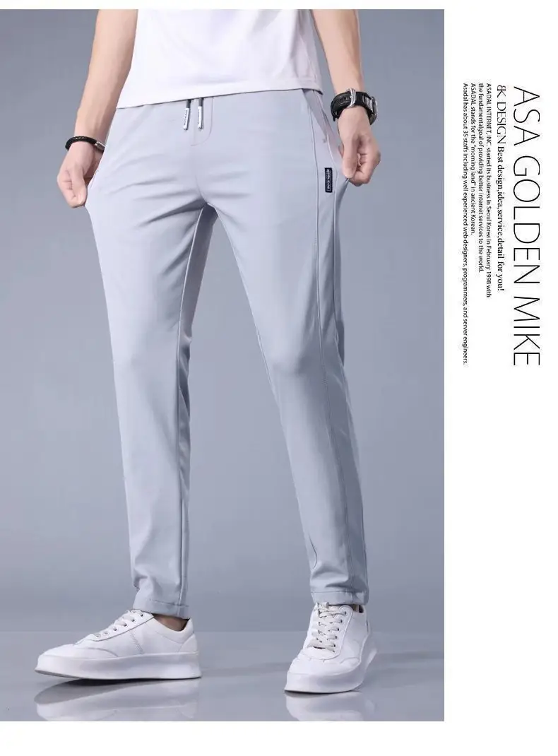 Men Fleece Lined Grey Casual Trousers All Season — feature 19