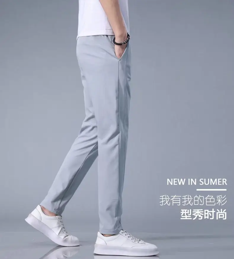 Men Fleece Lined Grey Casual Trousers All Season — feature 4