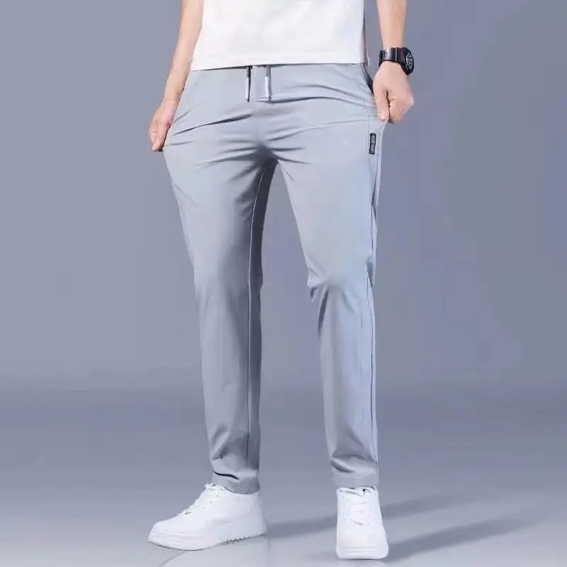 Men Fleece Lined Grey Casual Trousers All Season - Image 9