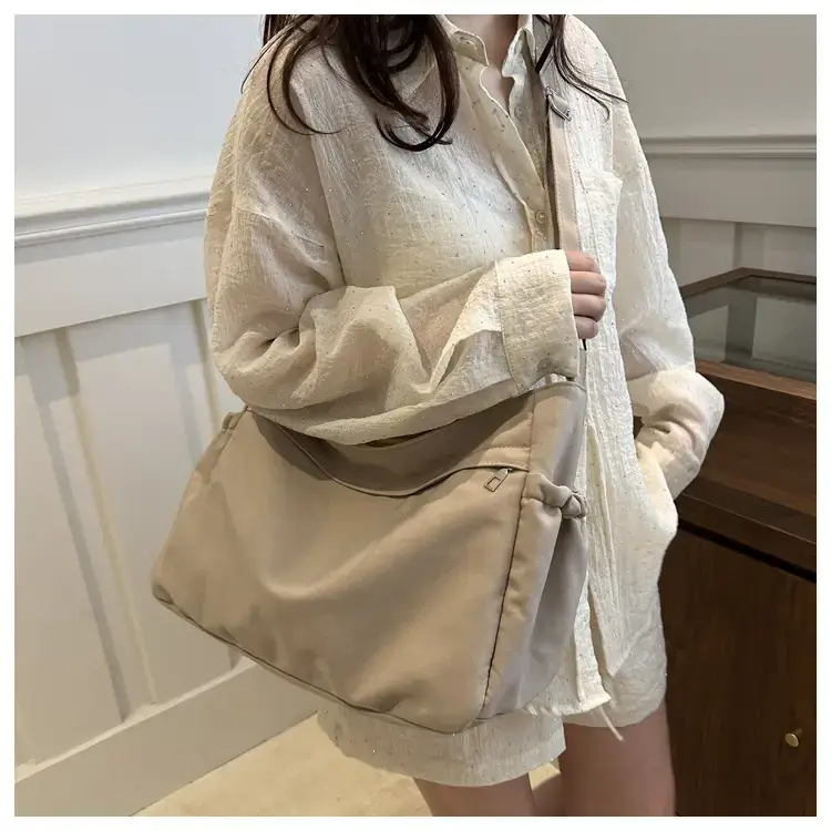 Artistic Western Style Large Capacity Canvas Tote Bag Beige — feature 18