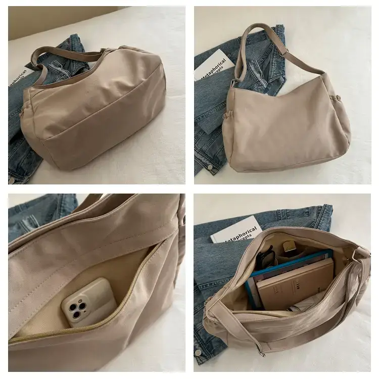 Artistic Western Style Large Capacity Canvas Tote Bag Beige — feature 9