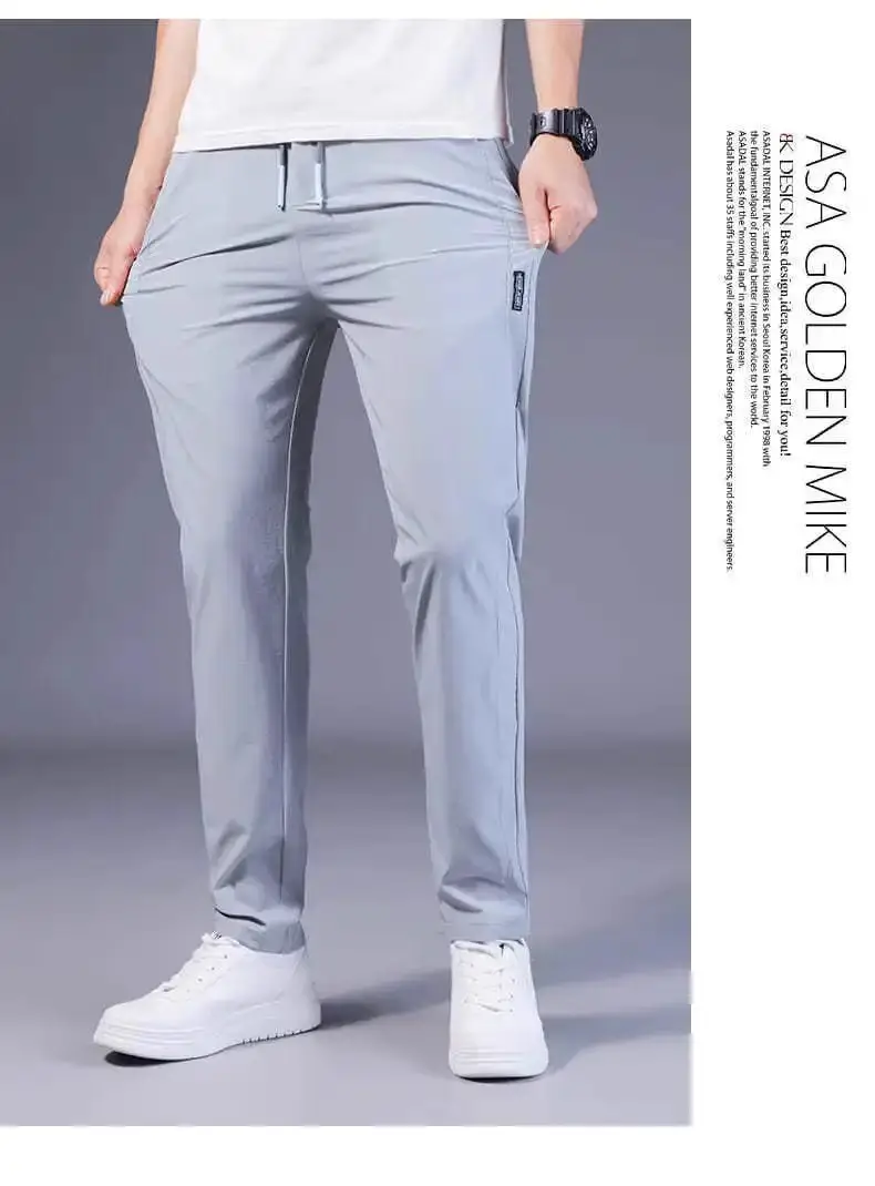 Men Ice Silk Work Pants Non Magnetic Iron Free Breathable — feature 11
