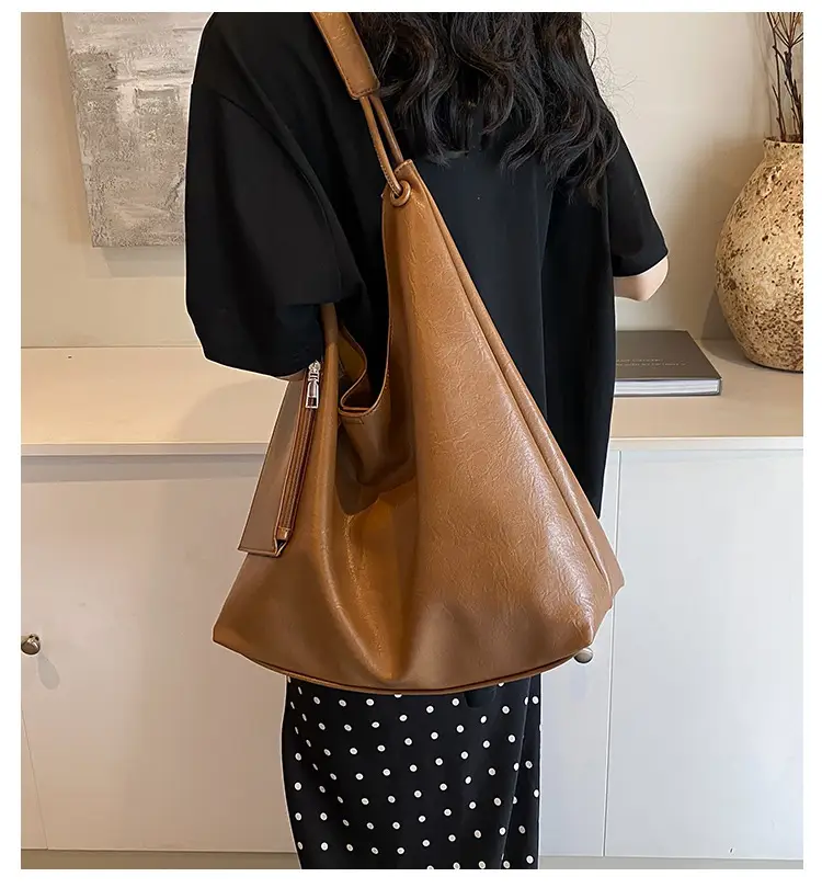 Brown Lazy Style Women's Large Tote Bag — feature 1
