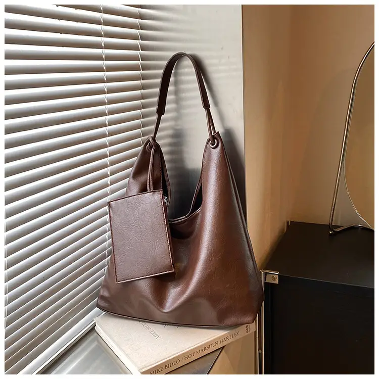 Brown Lazy Style Women's Large Tote Bag — feature 15