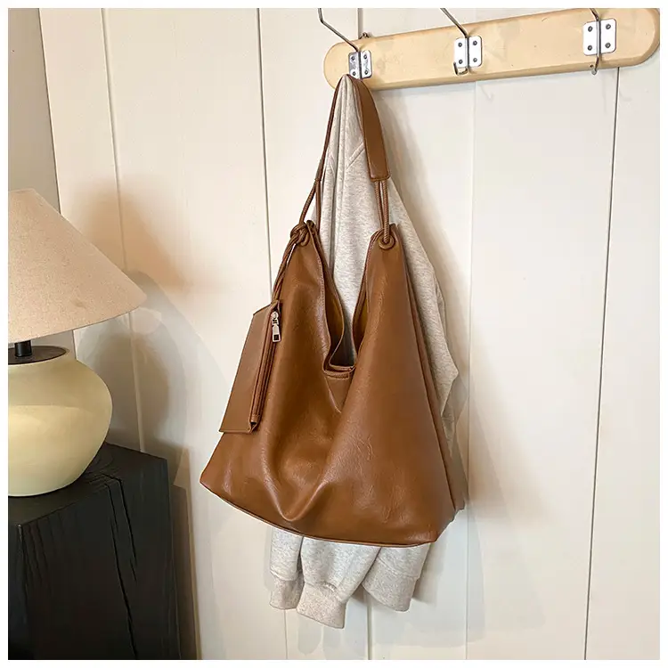 Brown Lazy Style Women's Large Tote Bag — feature 23