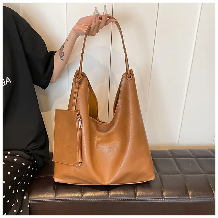 Brown Lazy Style Women's Large Tote Bag — feature 27