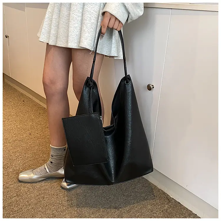 Brown Lazy Style Women's Large Tote Bag — feature 32