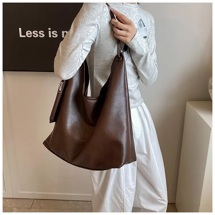 Brown Lazy Style Women's Large Tote Bag — feature 37