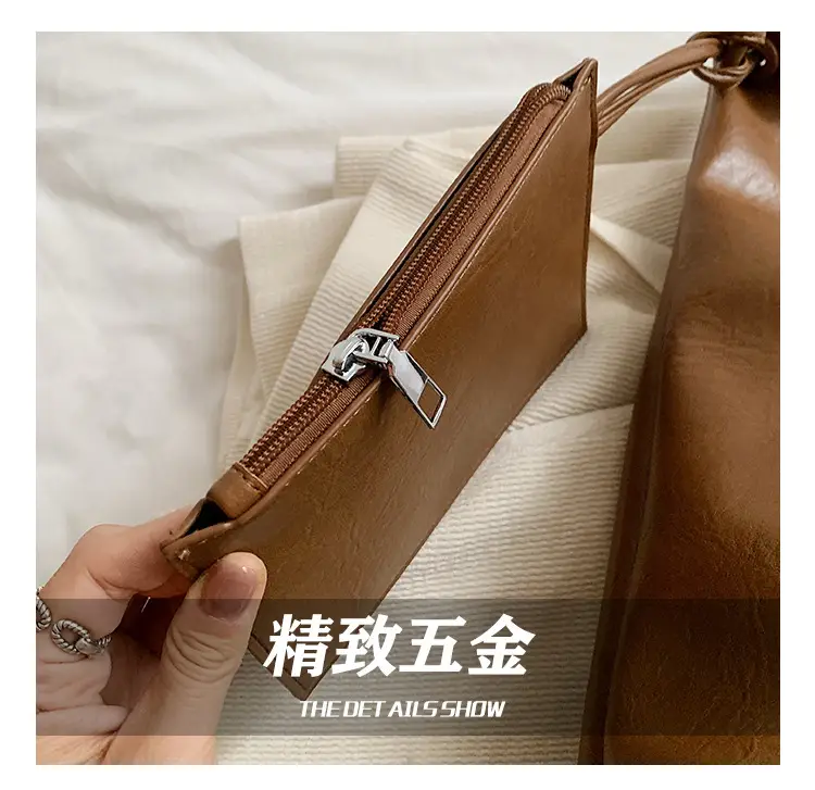 Brown Lazy Style Women's Large Tote Bag — feature 4