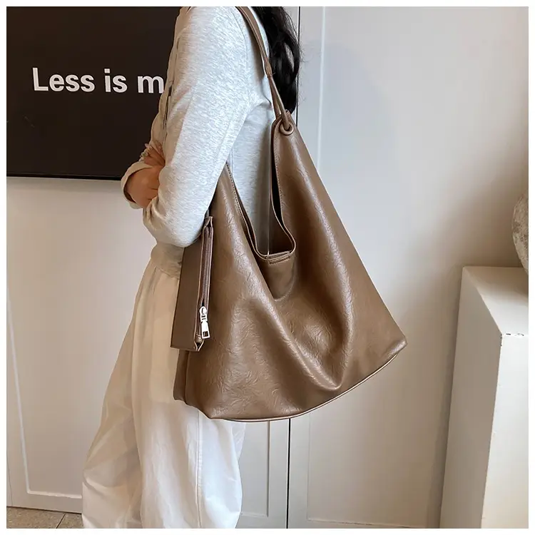 Brown Lazy Style Women's Large Tote Bag — feature 42