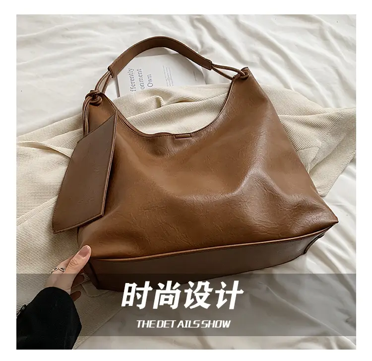 Brown Lazy Style Women's Large Tote Bag — feature 5