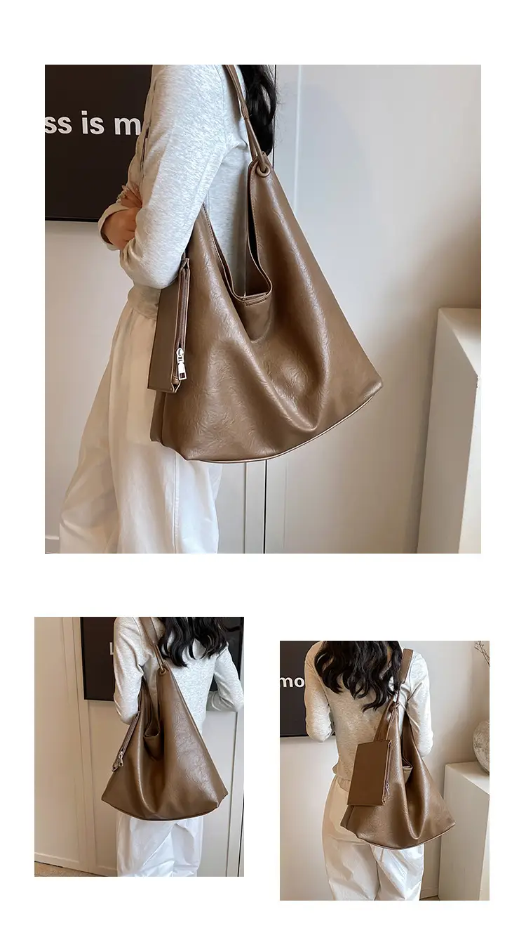 Brown Lazy Style Women's Large Tote Bag — feature 8