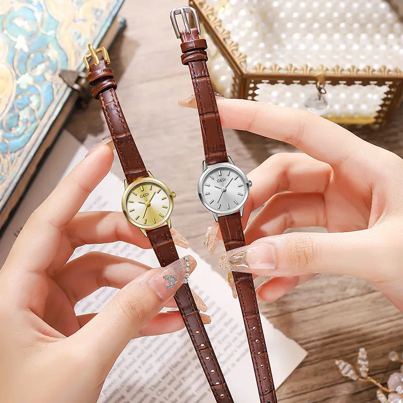 Goldie Women's Leather Belt Watch Small Elegant Dial