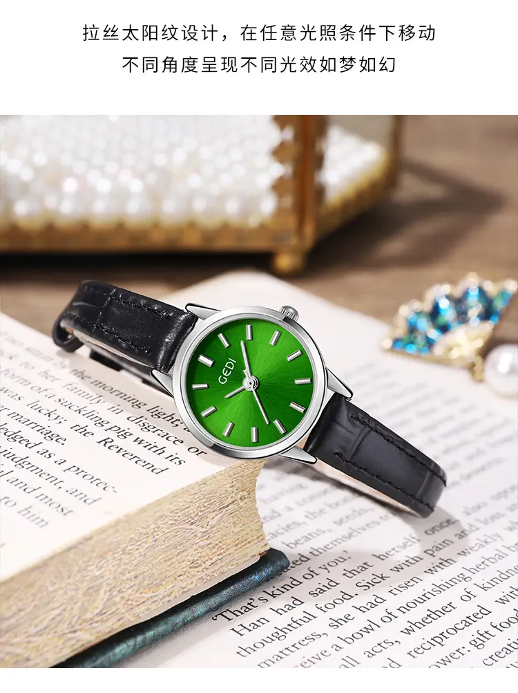 Goldie Women's Leather Belt Watch Small Elegant Dial — feature 13