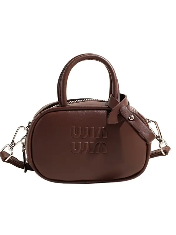 Women's Retro Brown Crossbody Bowling Bag 2024 - Image 8