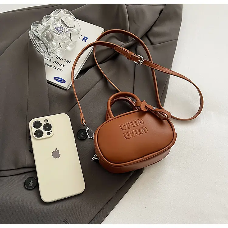 Women's Retro Brown Crossbody Bowling Bag 2024 — feature 37