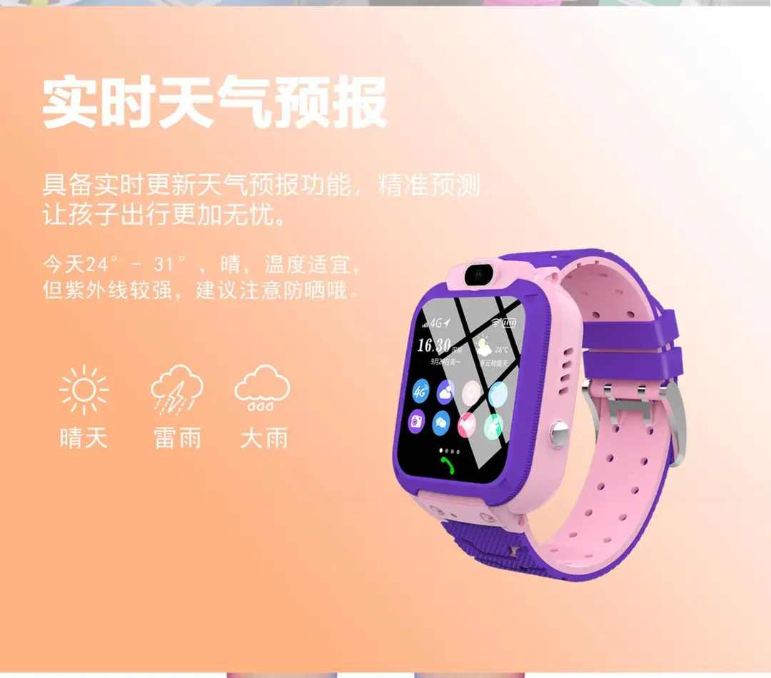 4G Netcom Primary School Children Smart Phone Watch Video Call Precision Positioning Life Waterproof — feature 8
