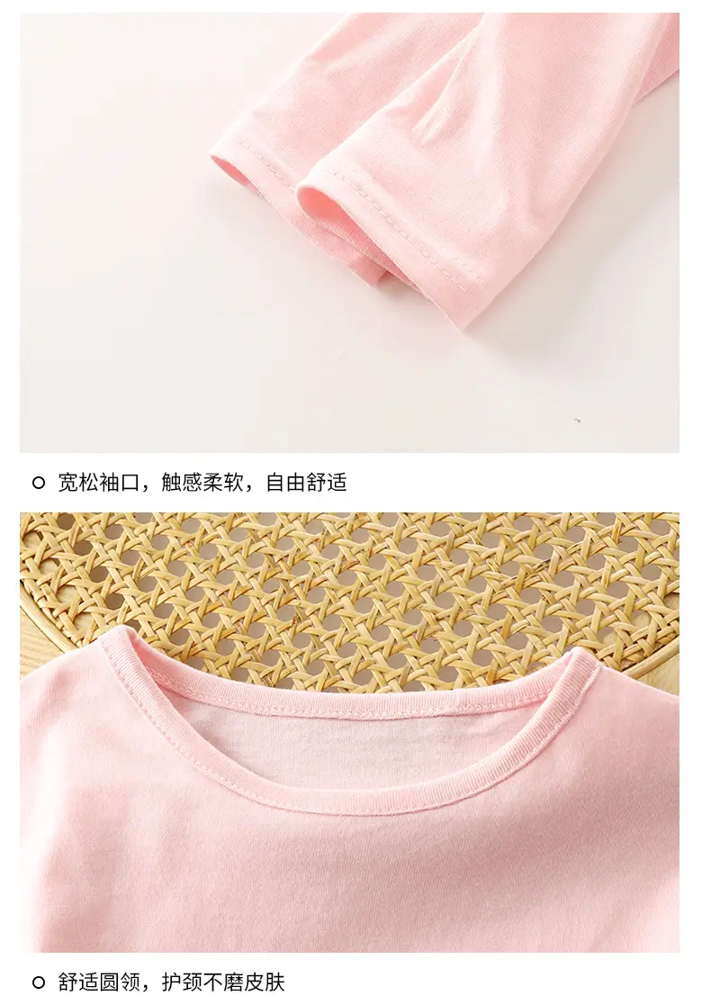 Girls Long Sleeve Cotton T-Shirt Brown — feature 11