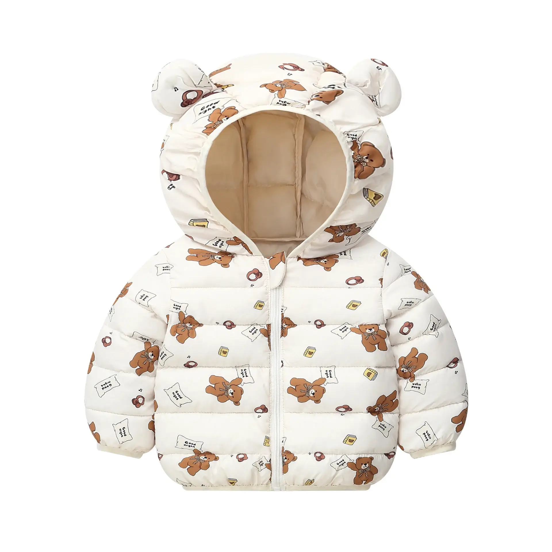 Black Bear Ears Puffer Coat for Boys Girls Winter Warm — feature 6