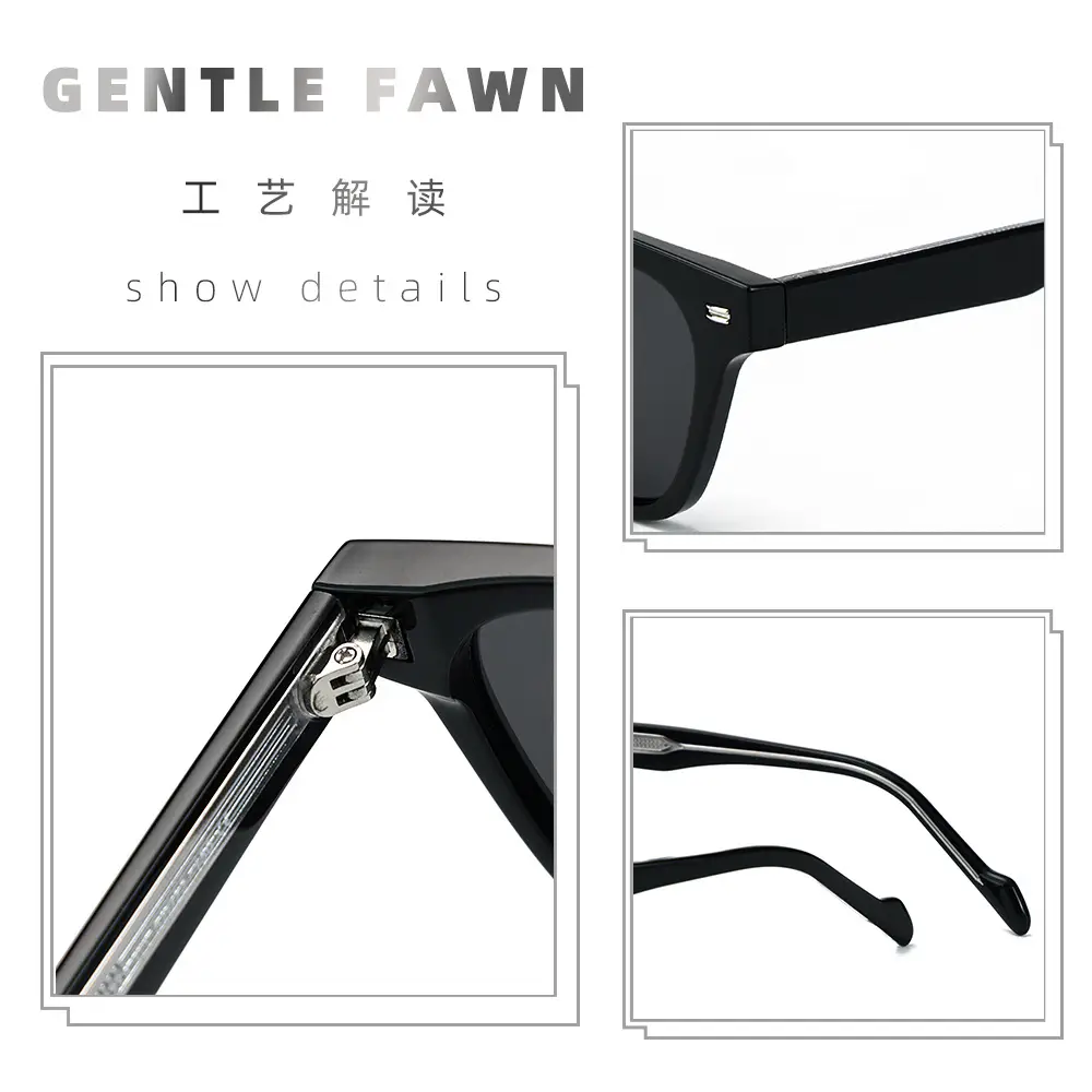Polarized Sunglasses Women's TR Frame Plate Leg Fashionable Simple Square Sunglasses Anti-UV Sunglasses for Men - Image 7