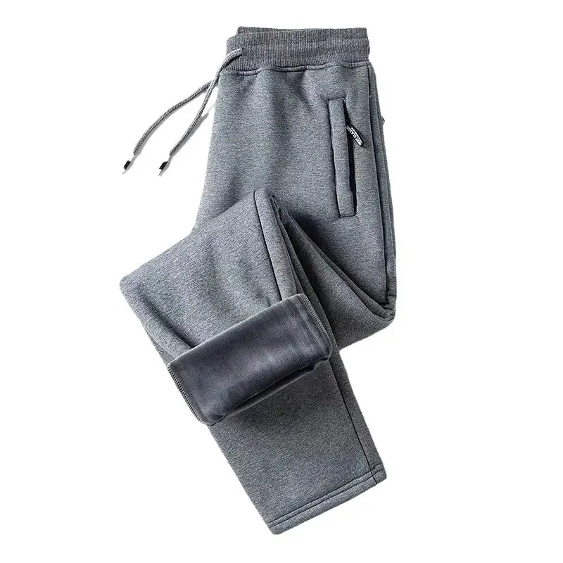 Men Velvet Pants Grey Winter Casual Large - Image 17
