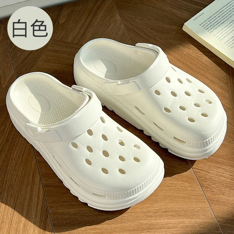 Household outdoor EVA hole shoes women's summer thick-soled summer couples thick-soled home outdoor men's beach shoes wholesale - Image 2
