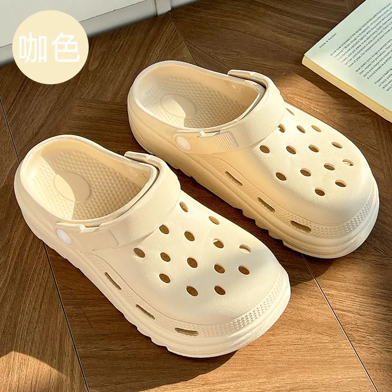 Household outdoor EVA hole shoes women's summer thick-soled summer couples thick-soled home outdoor men's beach shoes wholesale - Image 3