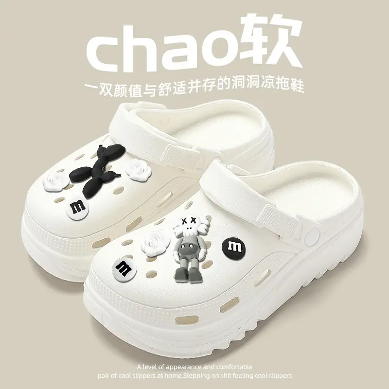 Household outdoor EVA hole shoes women's summer thick-soled summer couples thick-soled home outdoor men's beach shoes wholesale - Image 6