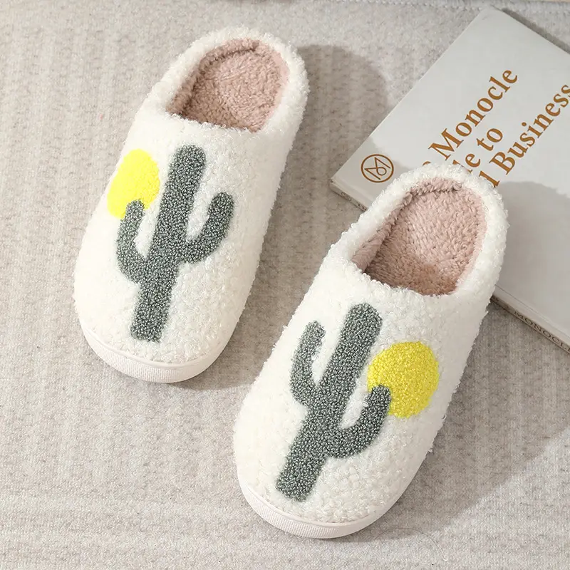 Cross-border new comfortable home cute cartoon Grinch winter cotton slippers for men and women couples warm cotton slippers