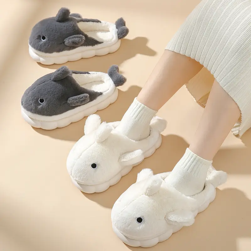 Cotton Rabbit Slippers Women Winter Warm Non-Slip - Image 5