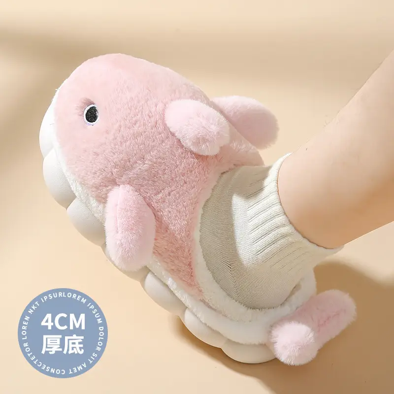 Cotton Rabbit Slippers Women Winter Warm Non-Slip - Image 7