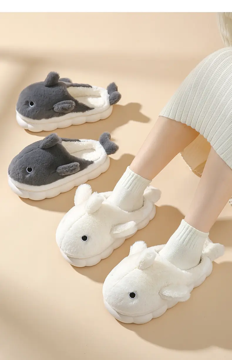 Cotton Rabbit Slippers Women Winter Warm Non-Slip — feature 14