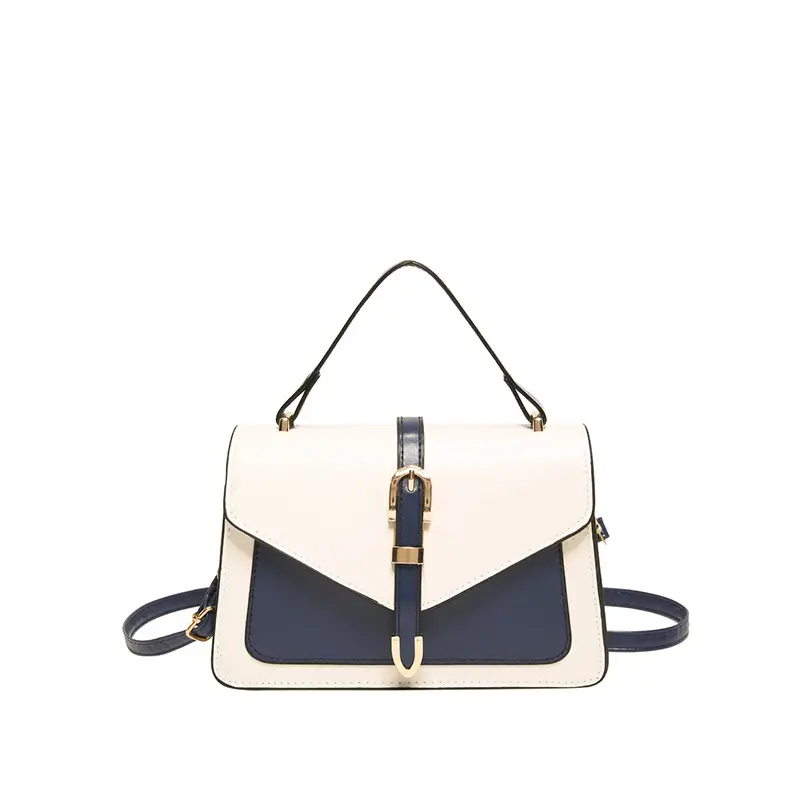 Women's Retro Contrast Shoulder Bag 2024 Autumn
