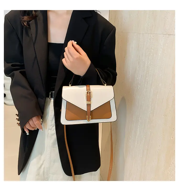 Women's Retro Contrast Shoulder Bag 2024 Autumn — feature 11