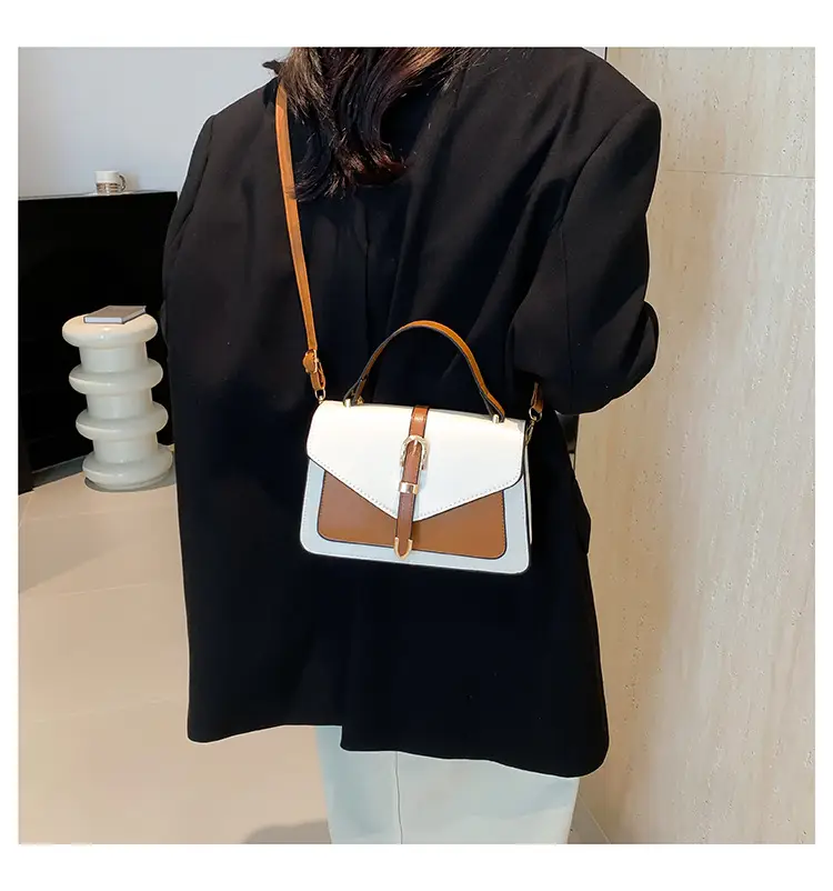 Women's Retro Contrast Shoulder Bag 2024 Autumn — feature 12