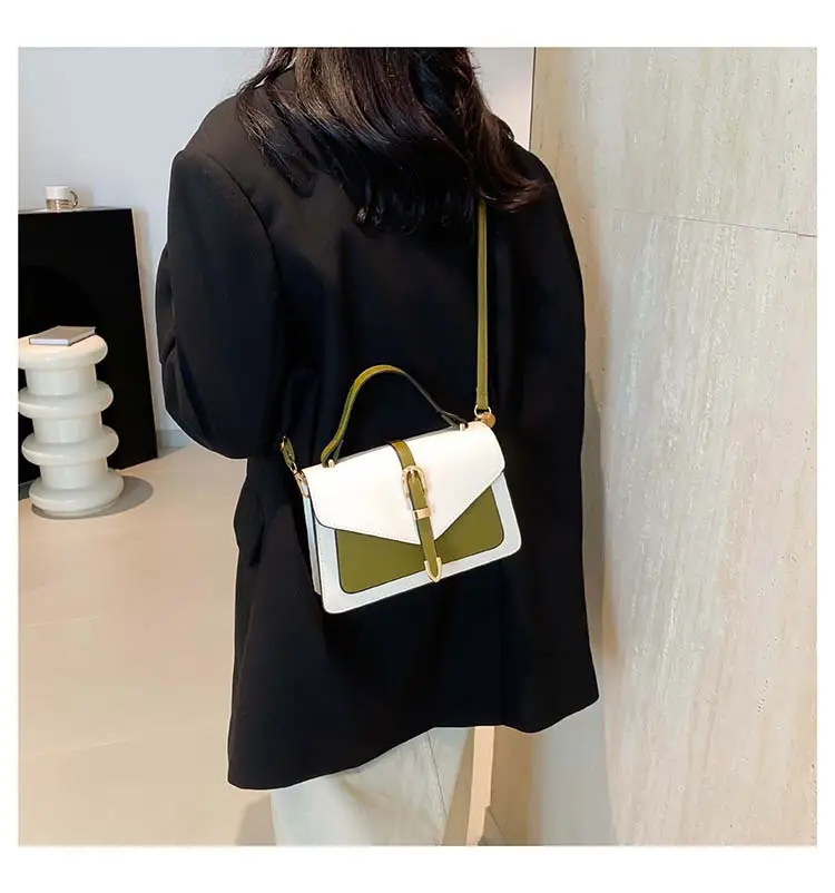 Women's Retro Contrast Shoulder Bag 2024 Autumn — feature 15