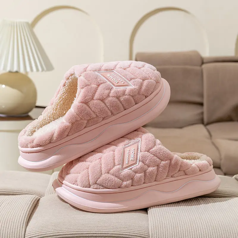 Cixi Cotton Slippers Women's Spring and Autumn and Winter Moon Shoes Home Indoor Non-slip Thick Sole Home Warm Couple Men - Image 26