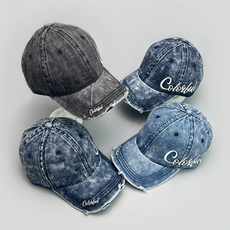 Vintage Denim Baseball Cap with "Coast" Embroidery - Image 4