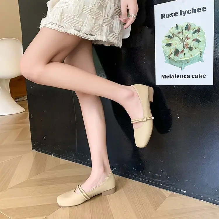 Women's Low Heeled Flat Shoes Autumn 2024 Square Toe — feature 10