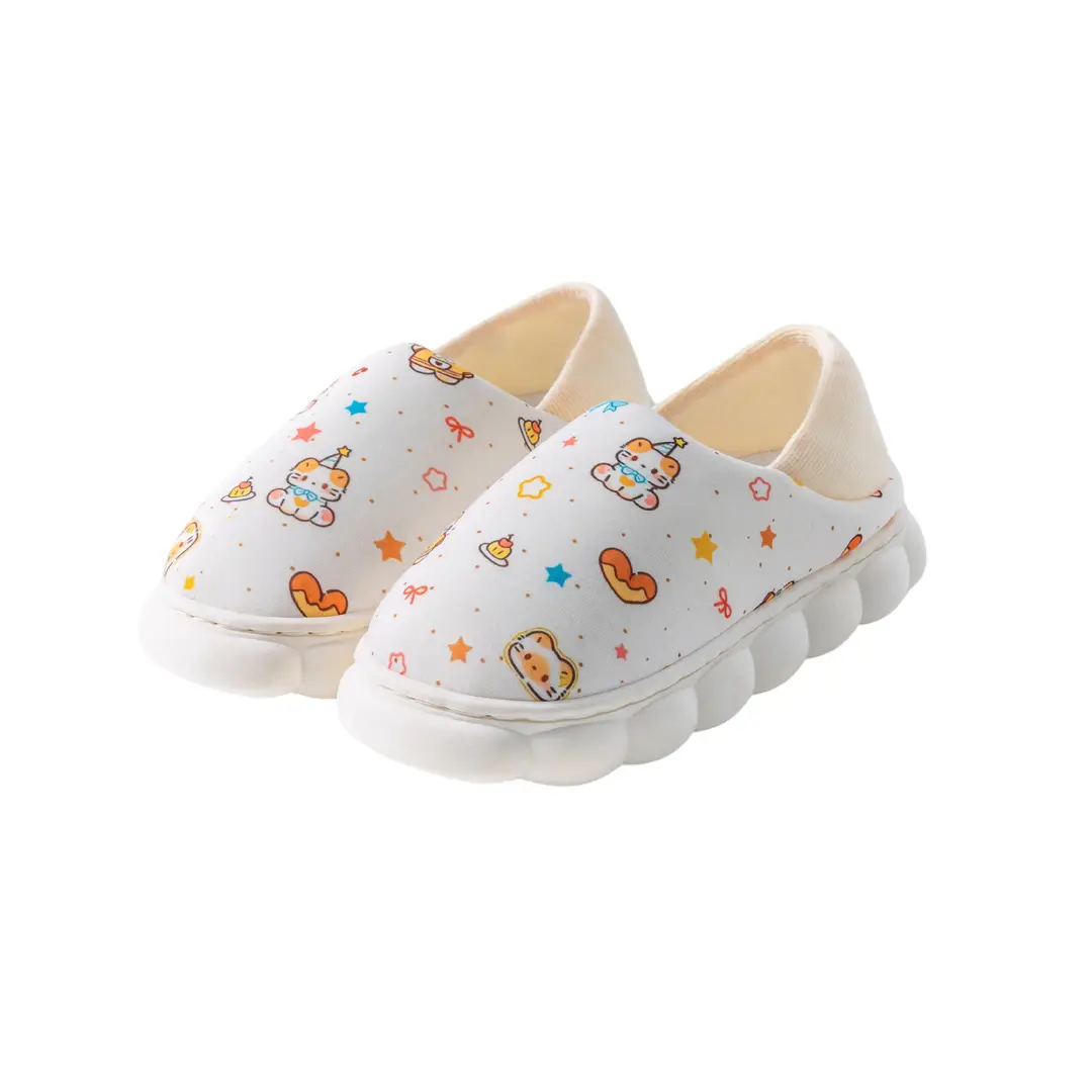 High-top cotton slippers women's winter indoor non-slip outdoor casual cotton slippers lovers fleece-lined thick warm all-inclusive cotton shoes