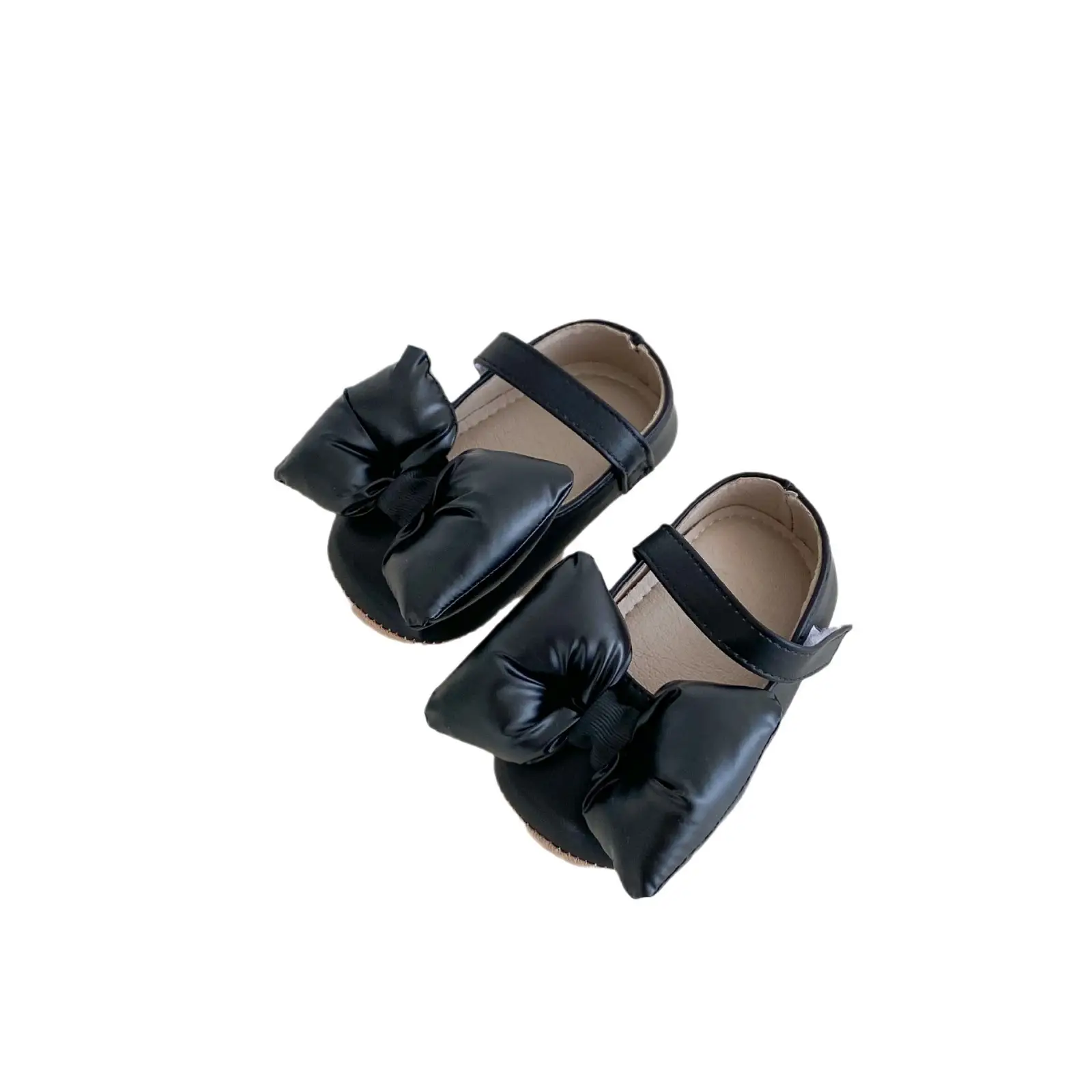 Black Big Butterfly Knot Toddler Shoes 2025