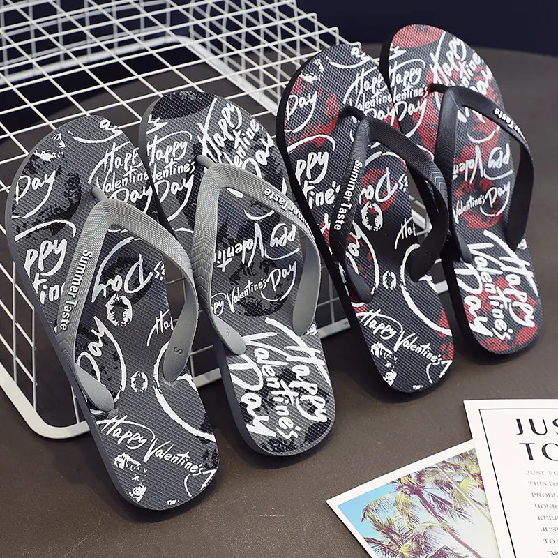Guangdong Trendy Men's Flip Flops Fashion Sports Non-slip Wear-resistant Beach Summer Trendy Outfit Vietnamese Flip Flops
