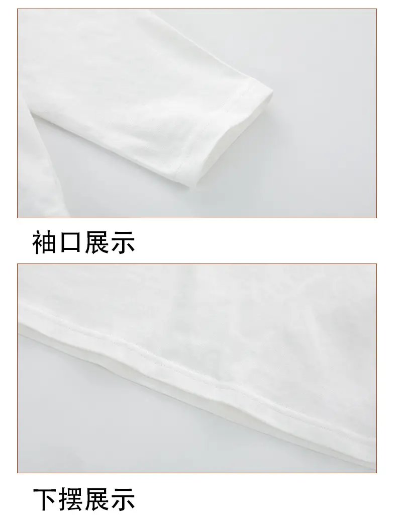 Children White Cotton Long Sleeve T-Shirt Spring Fall 2025 — feature 15