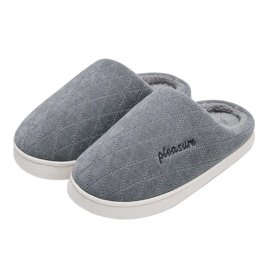 Anti-slip Cotton Slippers for the Elderly Women Autumn and Winter Indoor Home Warm Thick-soled Middle-aged Couple Maomao Slippers for Men